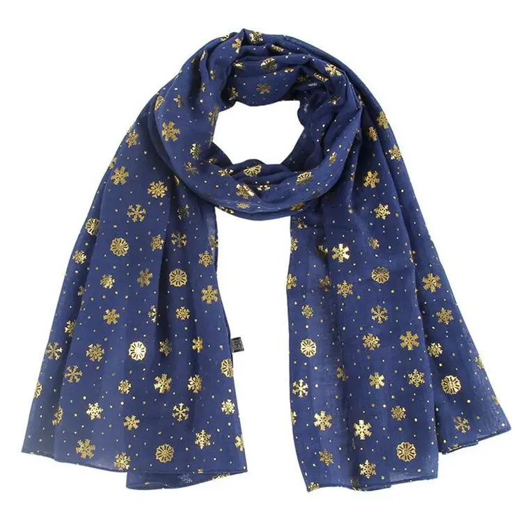 Zipeiwin модный Рождественский подарок для женщин Золотой Снежинка шарф шаль Пашмина