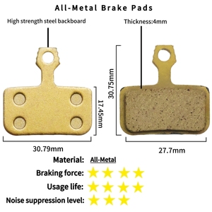 CORERIDE özel toptan <span class=keywords><strong>MTB</strong></span> dağ bisikleti disk fren pedleri aşınmaya dayanıklı düşük gürültü bisiklet hidrolik tüm metal dilsiz fren balataları - Product Image 3