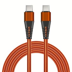 60W PD Fast Charging <b>Cable</b> C-C Nylon Braided Phone <b>Cable</b> 1M 2M Type C Data <b>Cable</b> - Product Image 1