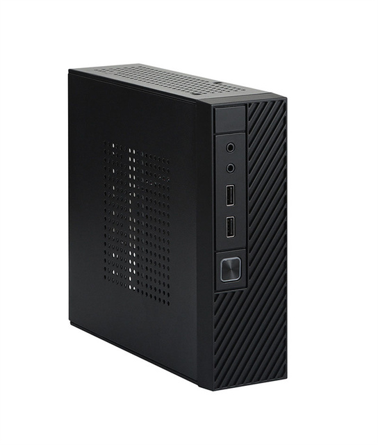 Computer Case Used Office PC Chassis Mini-ITX StyleAluminum Die Casting Computer Parts PC Gaming Computer Case with Motherboard