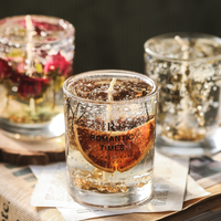 Private Label Luxus-Duftkerze aus Gelwachs im Glas mit Trockenblumen für Hochzeit, Geburtstag und Heimdekoration