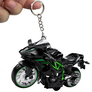 Porte-clés <span class=keywords><strong>moto</strong></span> créatif en alliage plastique à rétrofriction, modèle de voiture <span class=keywords><strong>jouet</strong></span> de simulation, cadeau - Product Image 5
