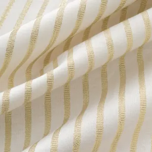 Пятностойкая Делюкс полосатая Золотая 100% хлопковая прямоугольная вышивка круглая скатерть для свадебного мероприятия в отеле
