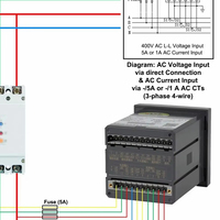 Compteur intelligent multifonction Acrel 96 Tailles avec entrée CT 5A pour armoire de distribution électrique, compatible Modbus-RTU RS485