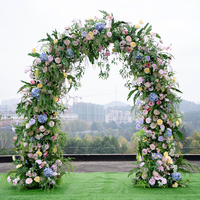 Arche de fleurs artificielles en soie (roses, pivoines, hortensias) pour décorations de mariage, de cérémonies de remise de diplômes, de fêtes et d'événements