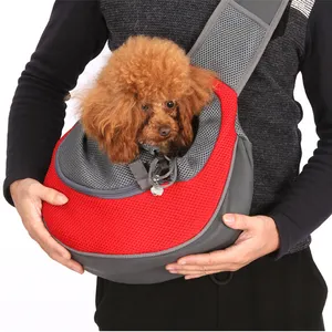 Réglable Portable Pet Dog Sling Carrier Respirant Mesh Voyage Safe Sling Bag Carrier pour Chiens Chats