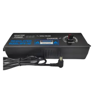 3-24v 5A suplai daya dapat diatur dengan tampilan digital suplai daya 12V uk us eu au pengaturan kecepatan peredupan adaptor daya