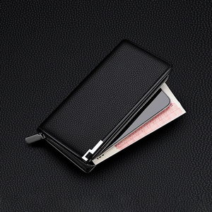 Portefeuille long avec dragonne, portefeuille professionnel à deux volets en cuir PU de haute qualité avec grande poche zippée – Conception pour hommes et femmes - Product Image 3