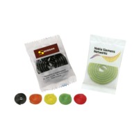 Paquete Promocional de Caramelos de Regaliz Sossan, Etiqueta Blanca AL068, Forma Libre, Hecho en Italia