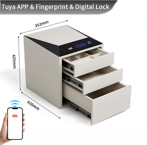 กล่องใส่เครื่องประดับสำหรับเด็กผู้หญิง CEQSAFE Smart TUYA WIFI Bluetooth คุณภาพสูง พร้อมเทคโนโลยีใหม่ กล่องนิรภัยเหล็กป้องกันการโจรกรรม สำหรับใช้ในบ้าน - Product Image 2
