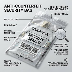 Bolsas <span class=keywords><strong>de</strong></span> Depósito Bancario <span class=keywords><strong>de</strong></span> Alta Seguridad a Prueba <span class=keywords><strong>de</strong></span> Manipulación con Numeración Secuencial, Bolsas para Efectivo con Sello VOID Profesional, Venta al Por Mayor - Product Image 4