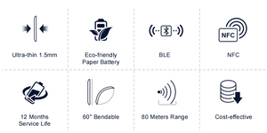 Étiquette Intelligente de Suivi d'Actifs BLE, Label NFC, Balise Autocollante en Papier, Carte Tag avec Logo Personnalisé pour Contrôle d'Accès Sécurisé - Product Image 3