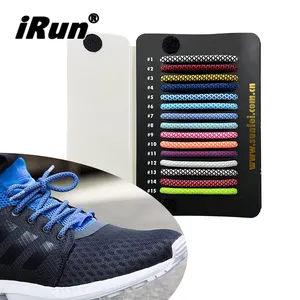 iRun Custom cotton football sport shoe laces two four colors stripes shoelaces think round shoelaces regular rope Shoe lace