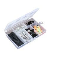 Boîte portable mini en plastique PP, revêtement UV, recyclable, forme carrée, pour épingles à cheveux, élastiques, pinces de maquillage, rangement de bijoux