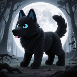 Peluche lupo nero personalizzato di buona vendita di Design moderno lupo peluche - Product Image 1