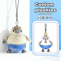 Fournisseur de porte-clés personnalisés, peluche d'oiseau, animal, ornement suspendu pour voiture, porte-clés en peluche personnalisé de 15 cm, pendentif multi-style, cordon