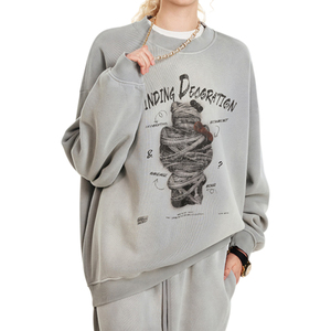 Glyph-Engineered Crew Casual Crew Système monastique du centre-ville pour 24h Ritual Wear Automne Polyester/Coton ODM Supply 219 - Product Image 3