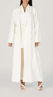OEM Revers cranté personnalisé modeste Ramadan double boutonnage blanc Designer décontracté Dubai nouvelle mode musulman grande taille Maxi Abaya