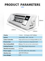 Machine de découpe traceur facile à utiliser pour hydrogel TPU 120*180mm/200*300mm, capable de découper toutes les tailles dont vous avez besoin pour tablettes 13 pouces