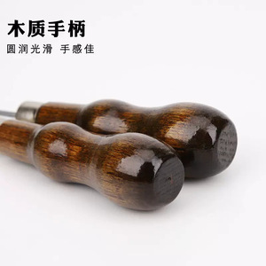 เครื่องมือเจาะหนัง เหล็กกล้าคาร์บอนสูง ด้ามไม้ สำหรับซ่อมรองเท้า งานฝีมือหนัง และการผลิตรองเท้า - Product Image 5