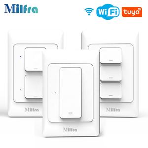 Avustralya abd standart Push button duvar anahtarı akıllı elektrik anahtarı akıllı ışık anahtarı Alexa ve Google ev ile çalışır - Product Image 3