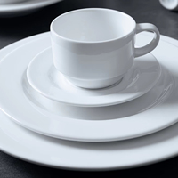 PITO Dinnerware Set White Porcelain Ceramic Plates Sets Dinnerware Charger Plates Dinner Plates for Restaurant