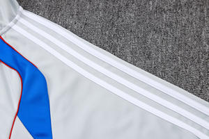 Veste de survêtement rétro à manches courtes et fermeture éclair intégrale pour l'automne-hiver, taille 25/26, pour les clubs européens, compétition de football - Product Image 4