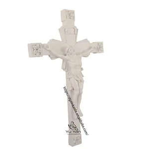Factory wholesale catholic religious statues resin christian faith wall art jesus on the cross figurines suppliers