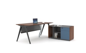 Guangzhou <span class=keywords><strong>BERSON</strong></span>, gran oferta, marco de escritorio de ordenador de oficina de cuatro asientos con ranura para Cable, patas de mesa de Metal - Product Image 6
