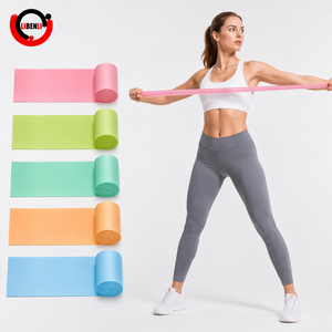 Fitness Logo Personnalisé Latex 1.5 -15 Mètres De Long Plat Bandes Élastiques Theraband Rouleau Yoga Pilates <span class=keywords><strong>Caoutchouc</strong></span> Stretch Résistance <span class=keywords><strong>Bande</strong></span> Ensemble - Product Image 1