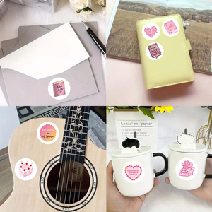 500Pcs cuộn màu hồng Đọc Sách Giấy sticker cho Rose Cảm ơn bạn nhãn kỳ nghỉ sinh nhật đám cưới phong bì trang trí - Product Image 5