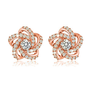Orecchini a Perno a Forma di Stella Intrecciata per Donne, Accessori per Orecchie da Indossare Quotidianamente - Product Image 2