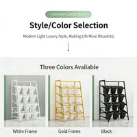 Support de présentation floral multi-niveaux en fer et plastique d'occasion, étagère de fleuriste, support de conditionnement et de culture des fleurs, support de mariage, écologique