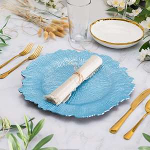 Platos de Plástico Ecológicos de 13 Pulgadas con Diseño de Arrecife, Irrompibles, Metálicos, para Alquiler en Fiestas y Decoración de Bodas - Product Image 5