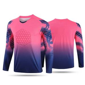 Camiseta <span class=keywords><strong>de</strong></span> portero <span class=keywords><strong>de</strong></span> fútbol <span class=keywords><strong>de</strong></span> verano profesional, uniforme <span class=keywords><strong>de</strong></span> fútbol <span class=keywords><strong>de</strong></span> manga larga con cuello en V para adultos, técnica <span class=keywords><strong>de</strong></span> corte automatizado - Product Image 3