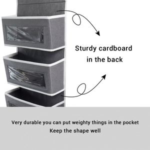 <b>Large</b> Over Door Hanging Organizer with 4 Pouches Nursery Closet Storage <b>Set</b> for Convenient Storage Solution - Product Image 5
