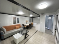 Maisons modulaires préfabriquées de luxe modernes du Shandong, structure imperméable et respirante, plans de 2 à 3 chambres, bureaux, bars