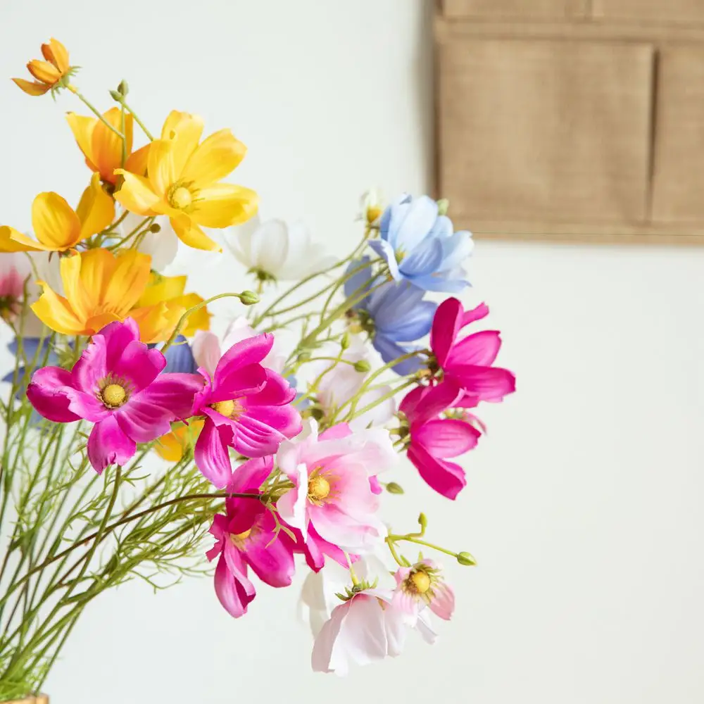 Mur de fleurs décoratif Calliopsis Coreopsis Cosmos fleur décorative maison décoration Pastorale