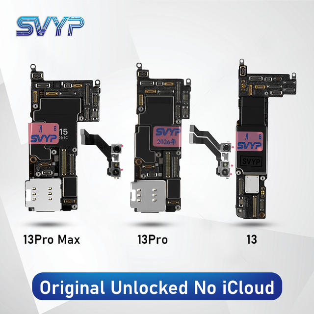 Original Mainboard for iPhone 13 13 Pro 13 Mini 13 Pro Max ICLOUD Clean & Full Working 128GB 256GB 512GB Logic Board Face ID
