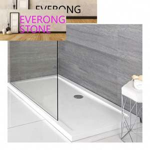 Chine Fabrication en gros <span class=keywords><strong>Quartz</strong></span> Pierre Hôtel Salle de bain Blanc Salle de <span class=keywords><strong>douche</strong></span> Plateau de base - Product Image 2