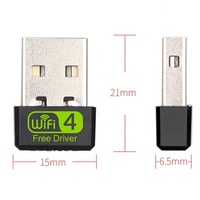 Adaptador Wifi 802.11n con Controlador Gratuito, RTL8188GU, 150 Mbps, Mini Dongle Wifi USB para Computadora