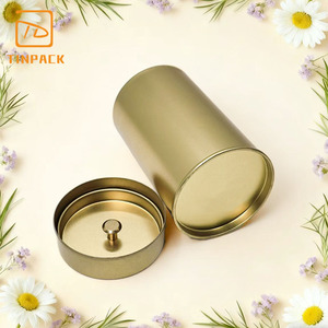 Kaleng teh tutup ganda kedap udara dapat dicetak-utuh kaleng bulat untuk paket teh Herbal aman untuk makanan - Product Image 4