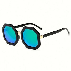 Lunettes de soleil polygonales surdimensionnées UV400 pour femmes et hommes, avec logo personnalisé, tendance et très vendues, 2021 - Product Image 1