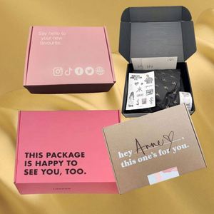 Boîtes d'expédition en papier kraft recyclé personnalisées en gros, boîtes cadeaux en carton brun avec couvercles, boîtes cadeaux brunes pour cadeaux - Product Image 3