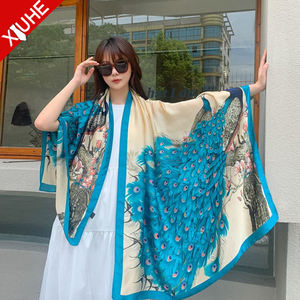 Bufanda cuadrada de satén personalizada para mujer OEM 2025 gasa de seda 100% 53*53cm estampados digitales de Jacquard floral para verano con estampado de logotipo - Product Image 5