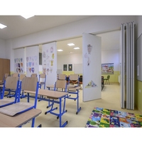 Systèmes de cloisons mobiles pour salle de sport avec miroir, cloisons coulissantes pour studio de danse, panneaux de cloisons mobiles avec miroir