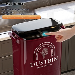 Nuovo Design facile da aprire pattumiera a doppio strato di grande capacità con coperchio di separazione a secco bagnato cestino della spazzatura da cucina - Product Image 4