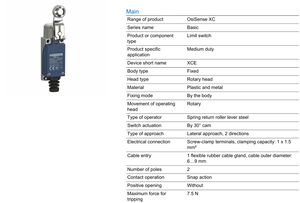Interrupteur de fin de course rotatif authentique MS-Telemecanique XCE119CTQ 30. Actionnement par came 10A Therm. Sécurité des machines IP65 en stock - Product Image 1