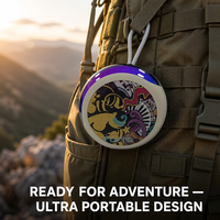 Haut-parleur portable Bluetooth sans fil rechargeable avec lumière LED RGB 5W, radio FM et lecteur de carte TF pour la randonnée