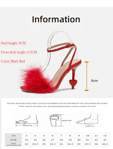 Sandales sexy à bride cheville grande taille 42, talons hauts originaux, fourrure, pour femme, style gladiateur, bout carré, chaussures de soirée d'été - Product Image 6